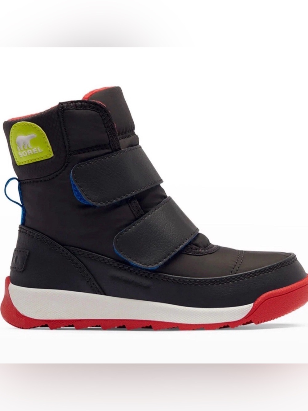 Sorel Toddler Whitney II Strap Size 6 Waterproof Winter Boot - Jet/Poppy Red - Picture 4 of 8
